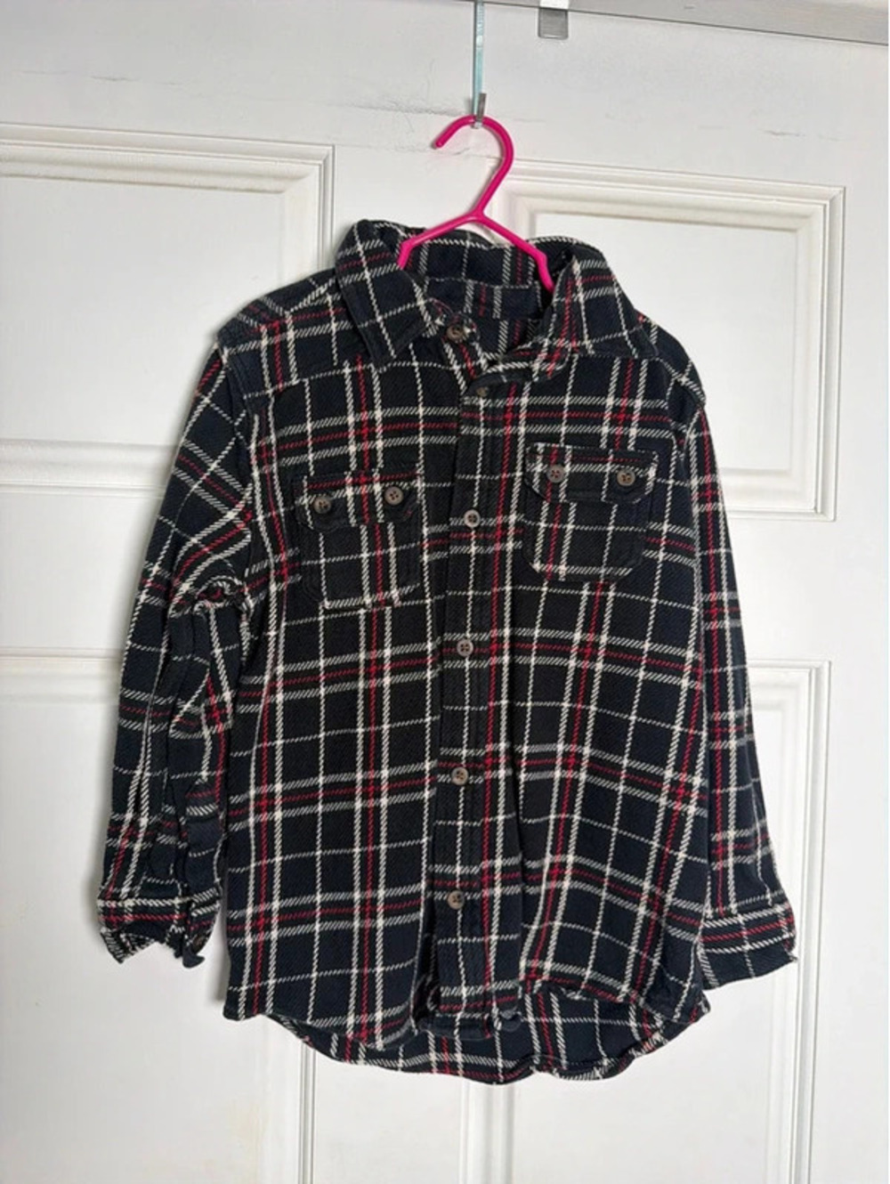 Joe Fresh Thick Black Flannel Shirt 6/7